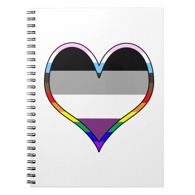 Caderno Espiral Notebook Ace Pride Heart (Frente)