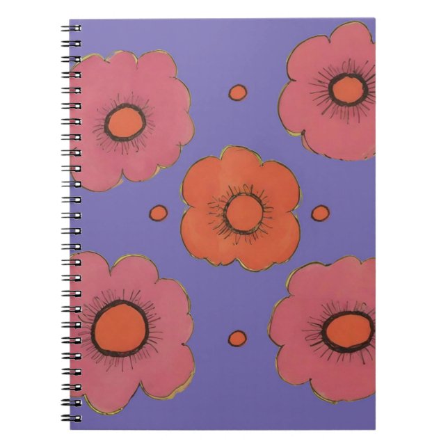 Caderno Espiral Notebook Afro Poppies Spiral (Frente)