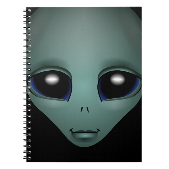 Caderno Espiral Notebook Alienígena ET Notebooks Diário Sketchpads (Frente)