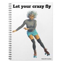 Caderno Espiral Notebook Alienígena Roller Skater Fantasy Art