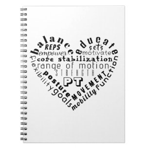 Caderno Espiral Notebook Amar Terapia Física Arte Palavra Espiral