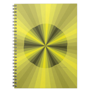 Caderno Espiral Notebook amarelo de ilusão óptica