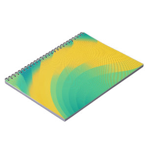 Caderno Espiral Notebook amarelo exclusivo com design abstrato