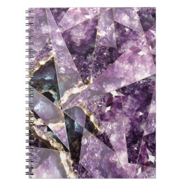 Caderno Espiral Notebook Ametyst cristalal gemstones Fotografia Es