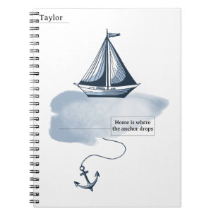Caderno Espiral Notebook Anchor e Beach