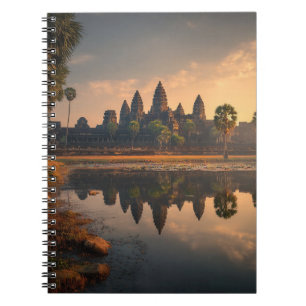 Caderno Espiral Notebook Angkor Wat, Reflexão Sunrise