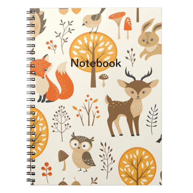 Caderno Espiral Notebook animal bonito (Frente)