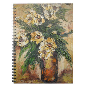 Caderno Espiral Notebook Ann Hayes pintando flores amarelas