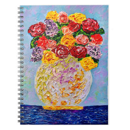 Caderno Espiral Notebook antigo Buquê Timey