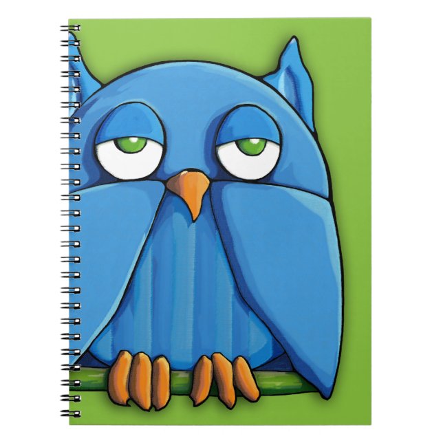Caderno Espiral Notebook Aqua Owl verde 2 (Frente)