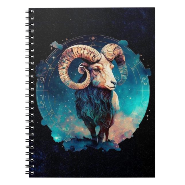 Caderno Espiral Notebook Aries Zodiac Spiral (Frente)