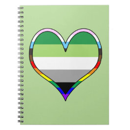 Caderno Espiral Notebook Aro Pride Heart