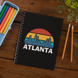 Caderno Espiral Notebook Atlanta Georgia Vintage Sunset Cityscape