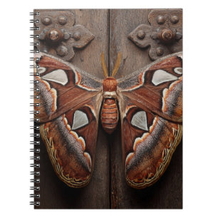 Caderno Espiral Notebook Atlas Moth Wooden Door