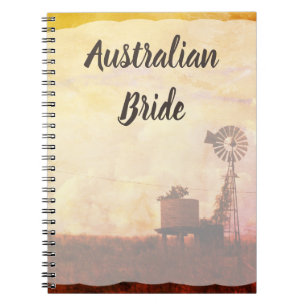 Caderno Espiral Notebook australiano de pelagem noiva