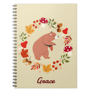 Caderno Espiral Notebook Autumn Bear Spiral