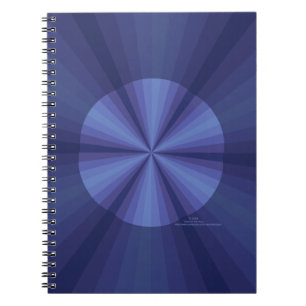 Caderno Espiral Notebook azul de ilusão óptica