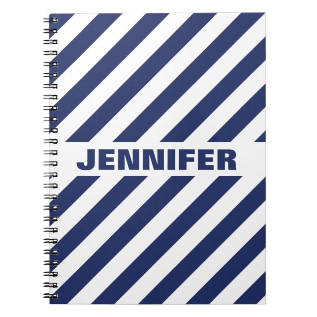 Caderno Espiral Notebook Azul E Branco Com Largura (Frente)