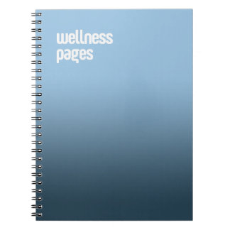 Caderno Espiral Notebook Azul Espiral - Diário "Páginas de Bem-Est