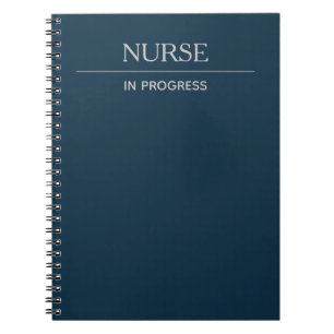 Caderno Espiral Notebook Azul Profundo Personalizado Simples Enfer