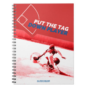 Caderno Espiral Notebook Baseball Player