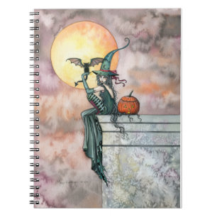 Caderno Espiral Notebook Batty Cat Witch