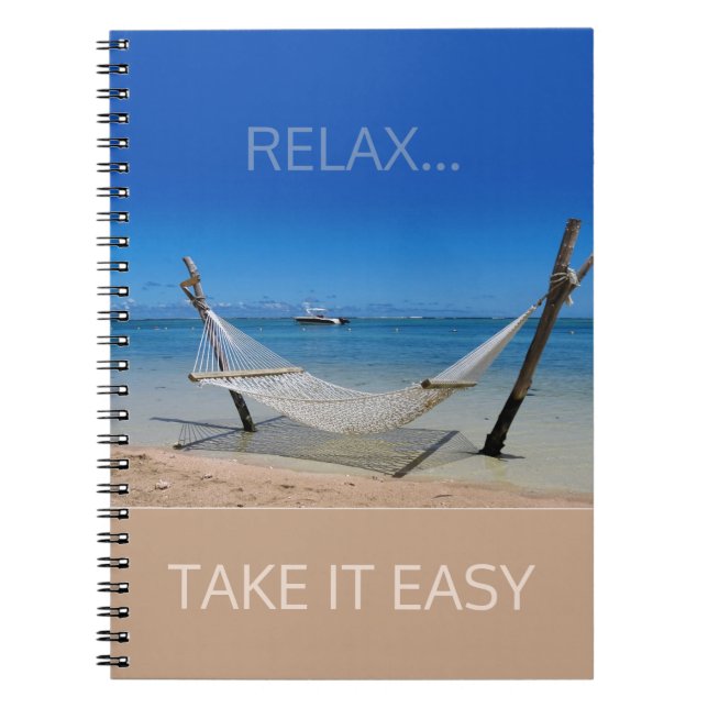 Caderno Espiral Notebook Beach Hammock (personalizável) (Frente)