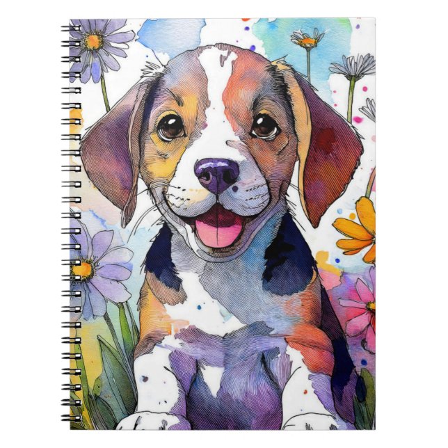 Caderno Espiral Notebook Beagle Dog Spiral (Frente)