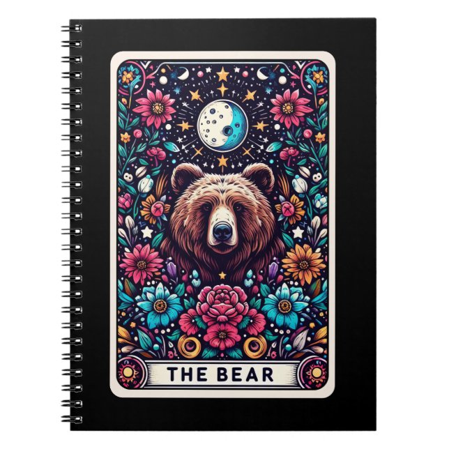 Caderno Espiral Notebook Bear Spirit Tarot Card (Frente)