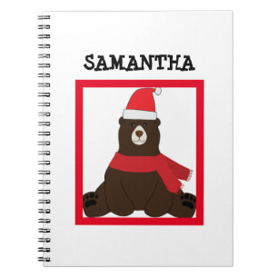 Caderno Espiral Notebook Beary Christmas