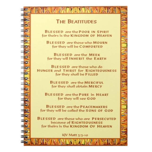 Caderno Espiral Notebook Beatitudes (Frente)