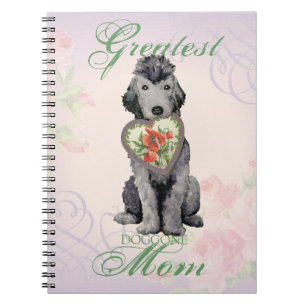 Caderno Espiral Notebook Bedllington Terrier Heart