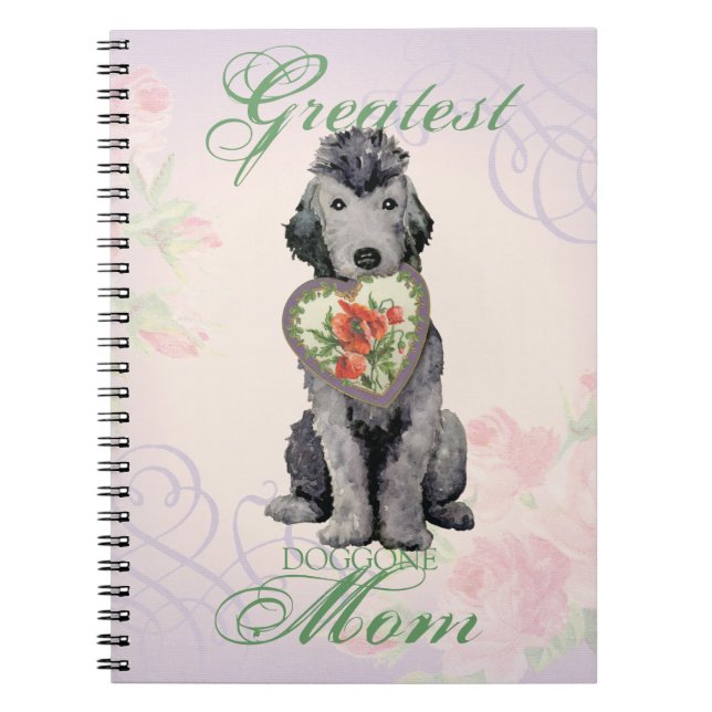 Caderno Espiral Notebook Bedllington Terrier Heart (Frente)