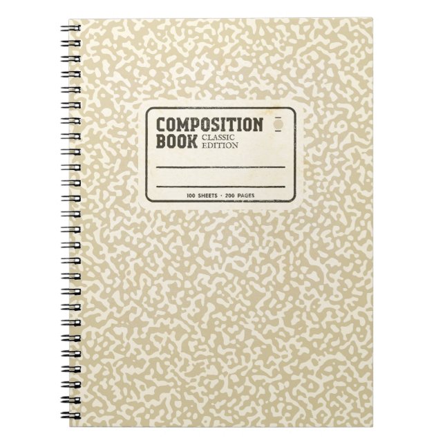 Caderno Espiral Notebook Beige Composition (Frente)