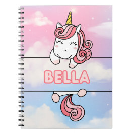 Caderno Espiral Notebook Bella Unicorn Girlie Personalizado