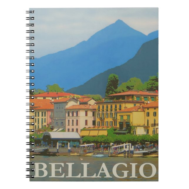 Caderno Espiral Notebook Bellagio Itália Poster (Frente)