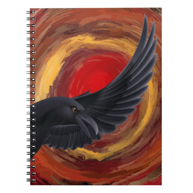 Caderno Espiral Notebook Black Bird Raven (Frente)