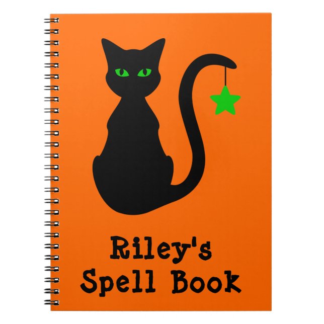 Caderno Espiral Notebook Black Cat Spell Book (Frente)