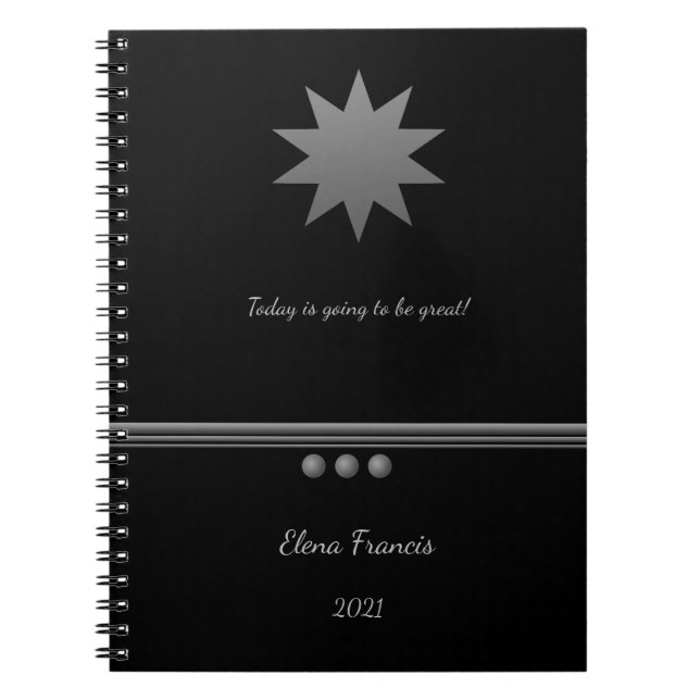 Caderno Espiral Notebook Black Professional de 3 texto do Sphere S (Frente)