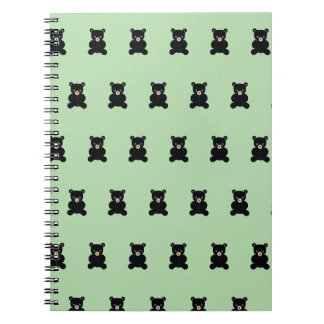 Caderno Espiral Notebook Black Teddy Bear