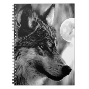 Caderno Espiral Notebook Black & White, Moon & Night