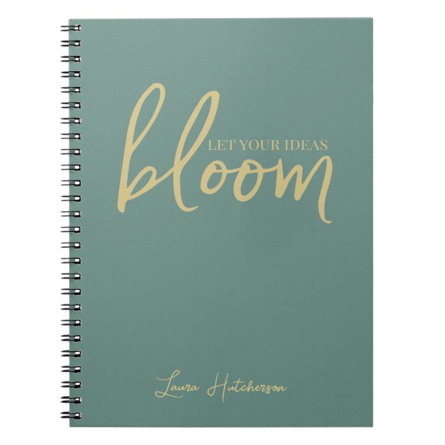 Caderno Espiral Notebook Bloom Silver Fern Green Spiral (Frente)