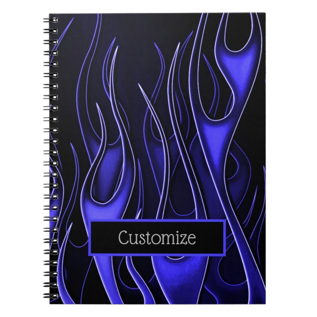 Caderno Espiral Notebook Blue Flames (Frente)