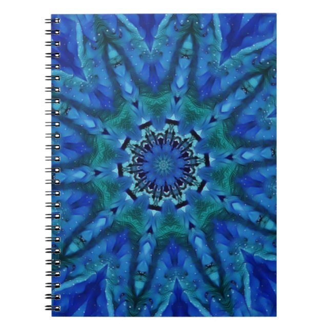 Caderno Espiral Notebook Blue Green Mandala (Frente)