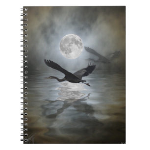 Caderno Espiral Notebook Blue Heron Moon Wild
