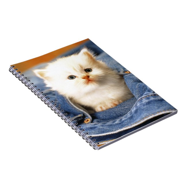 Caderno Espiral Notebook-Blue Jean Pocket Kitten (Lado Direito)