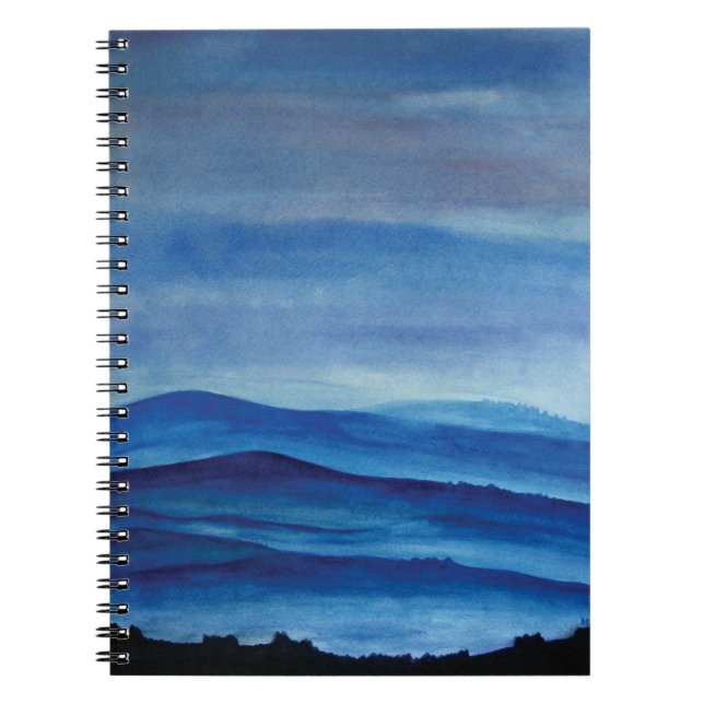 Caderno Espiral Notebook Blue Mountain Landscape (Frente)