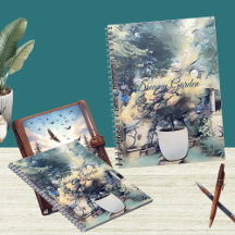 Notebook Blue Watercolor Photo Gardener