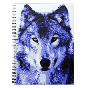 Caderno Espiral Notebook Blue Wolf