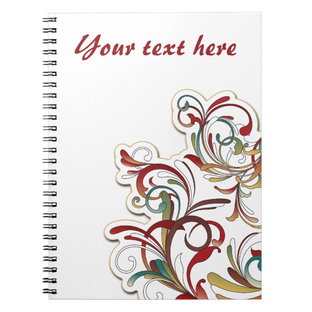 Caderno Espiral Notebook Bohemian Style Floral (Frente)